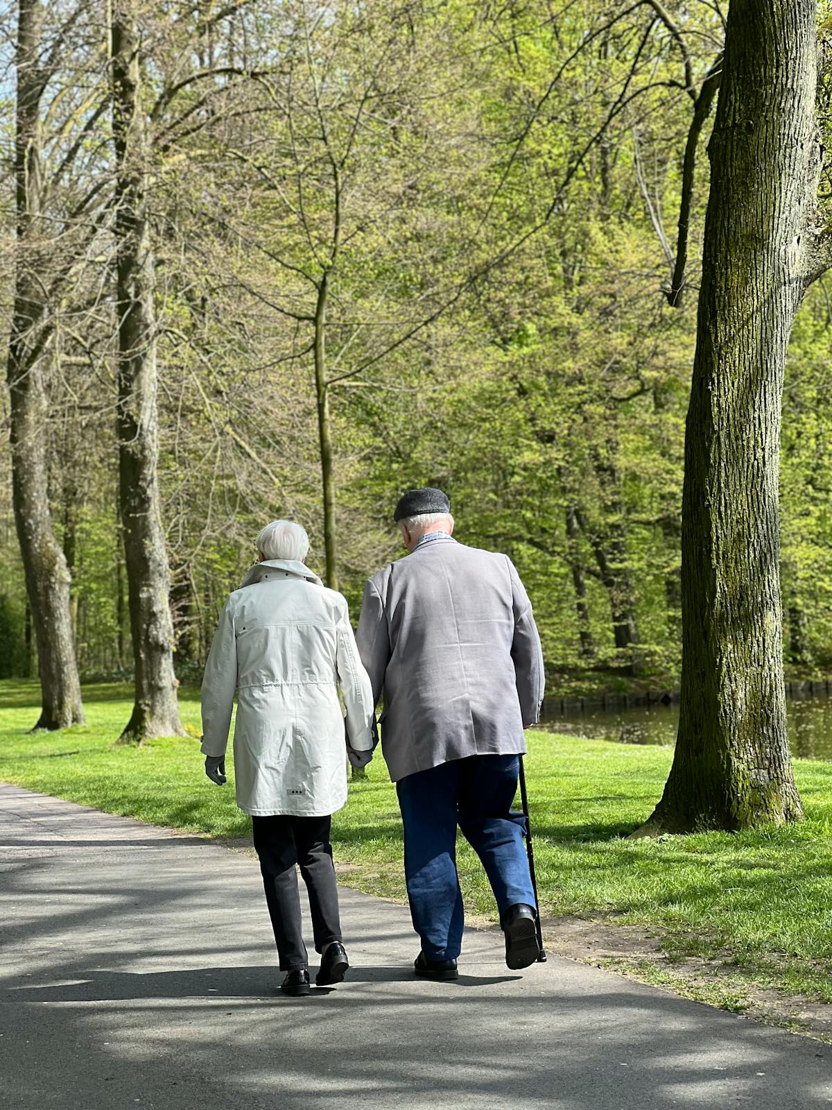 Older adult practising balance exercises